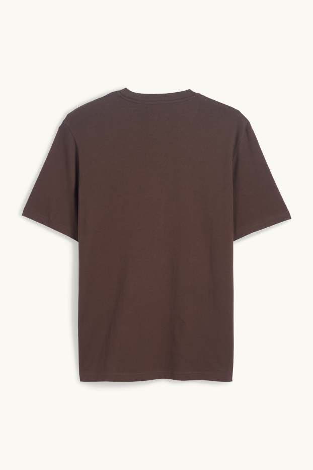 Heren - T-shirt - regular fit - Tupac - bruin