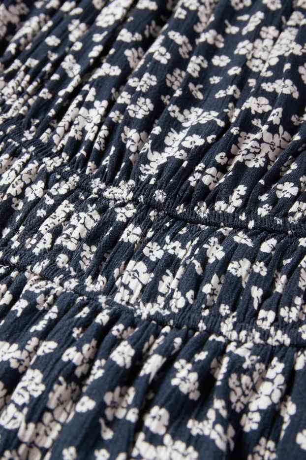 Women - Fit & flare dress - floral - dark blue