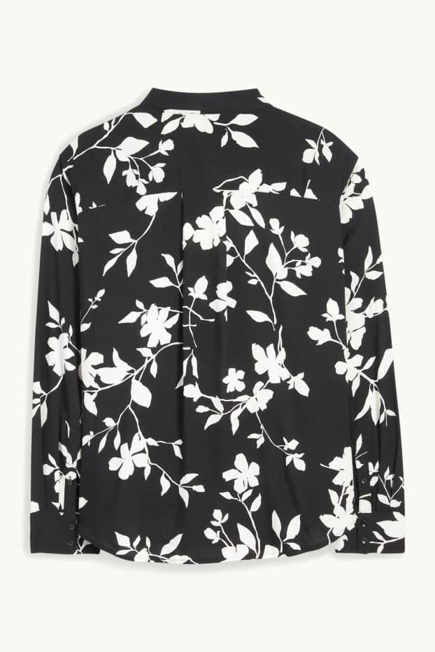 Women - Blouse - floral - black / white