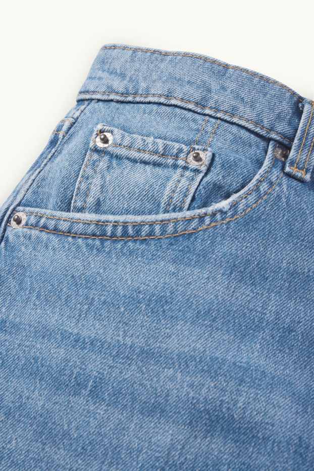 Mujer - Mom shorts - high waist - LYCRA® - vaqueros - azul