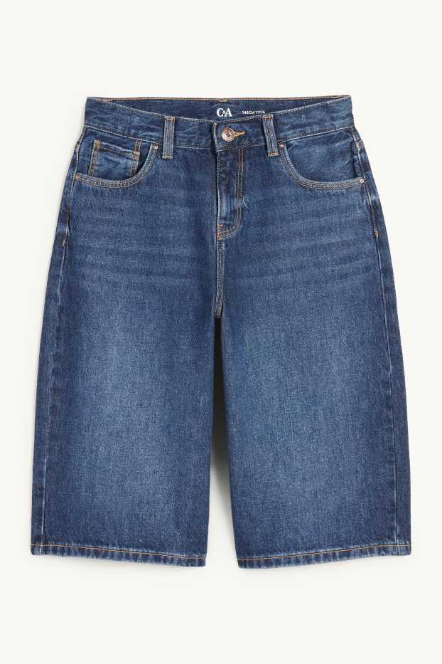 Enfants filles - Bermuda en jean - jean bleu