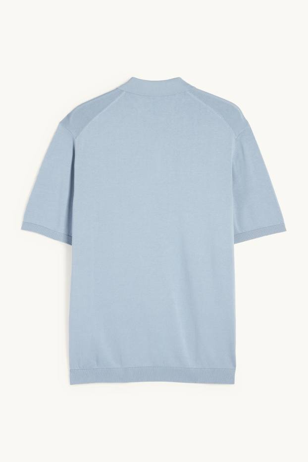 Home - Polo de punt - regular fit - blau clar