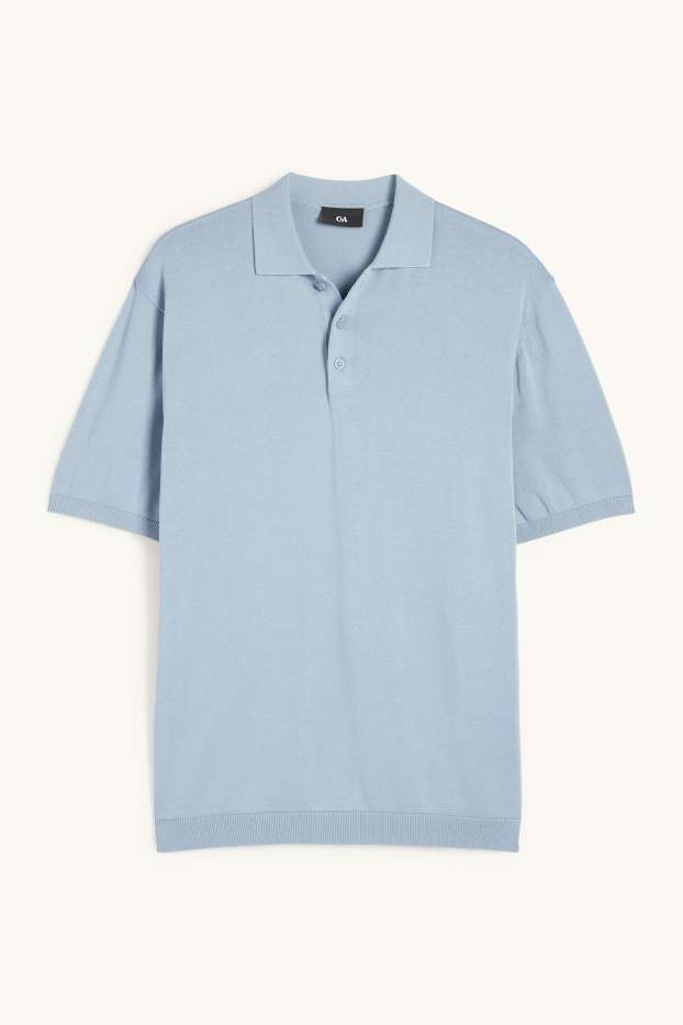 Home - Polo de punt - regular fit - blau clar