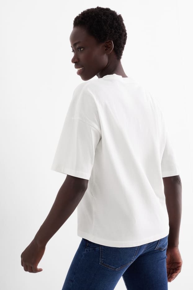 Damen - T-Shirt - Regular Fit - weiß