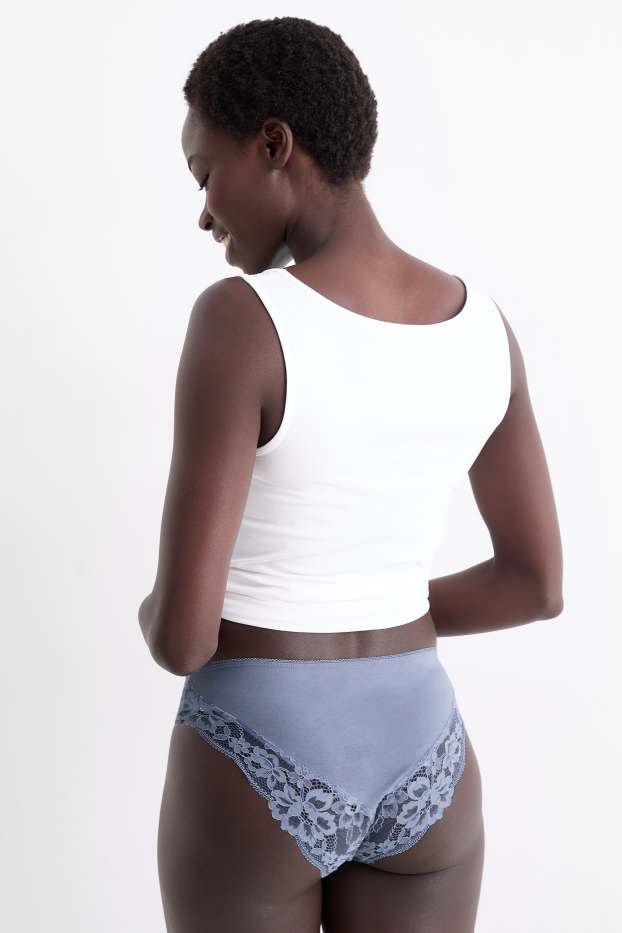 Women - Multipack of 3 - knickers - dark blue