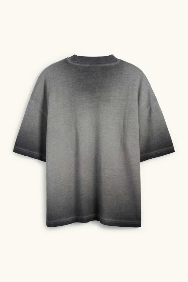 Home - Samarreta de màniga curta - oversized - estampada - gris fosc