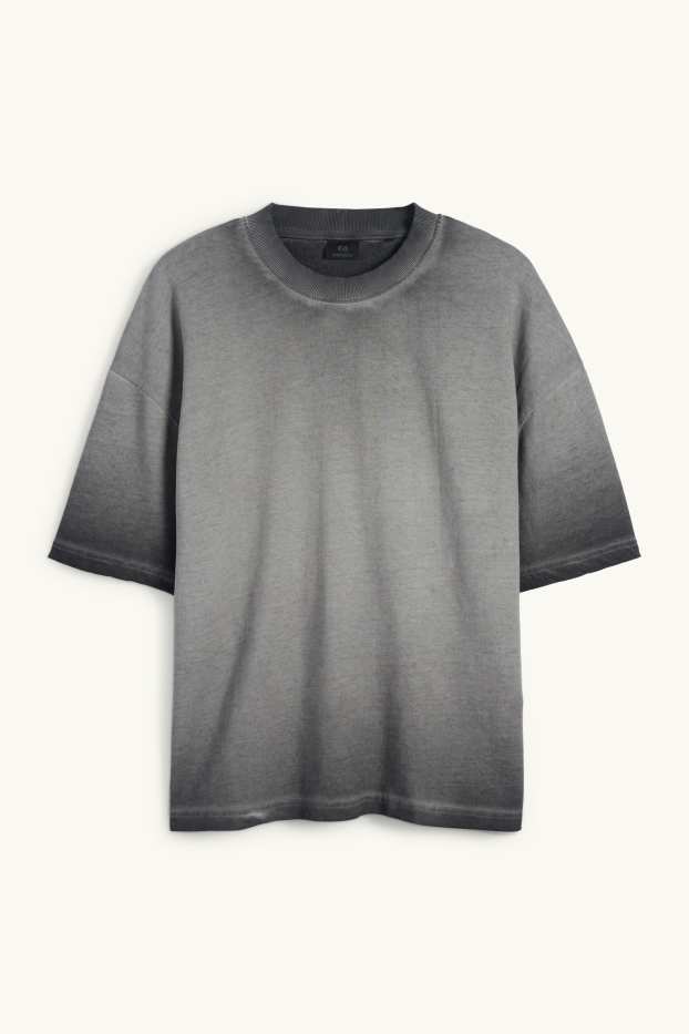 Home - Samarreta de màniga curta - oversized - estampada - gris fosc