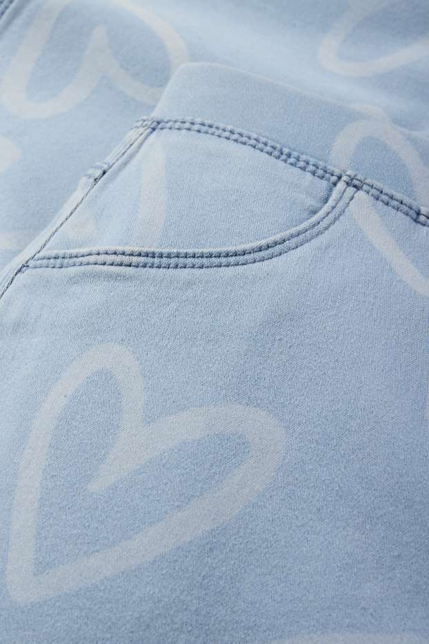 Bambine - Jeans a gamba larga - fantasia - azzurro