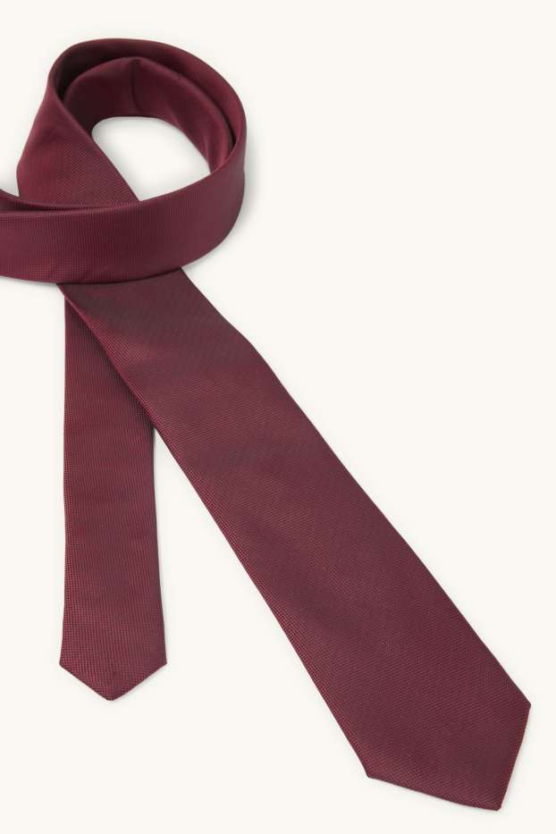 Men - Tie - bordeaux