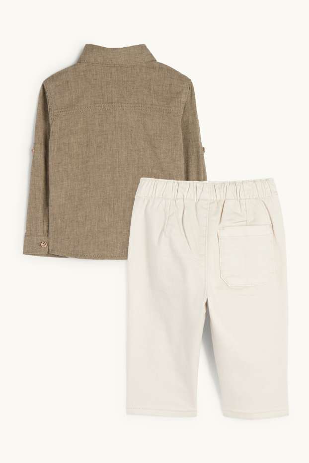 Bébés garçons - Tenue pour bébé - 2 pièces - marron clair