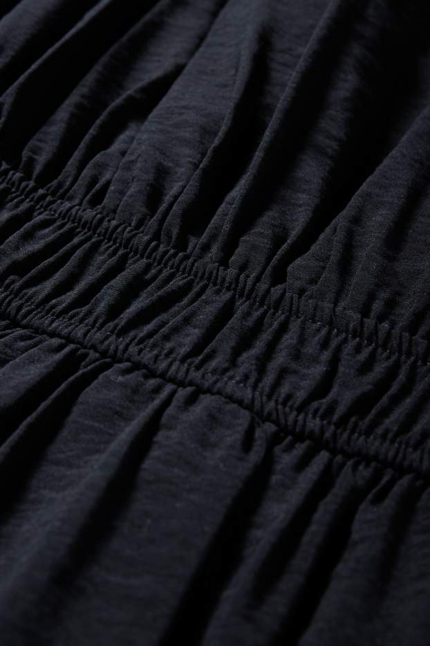 Damen - Fit & Flare Kleid - schwarz