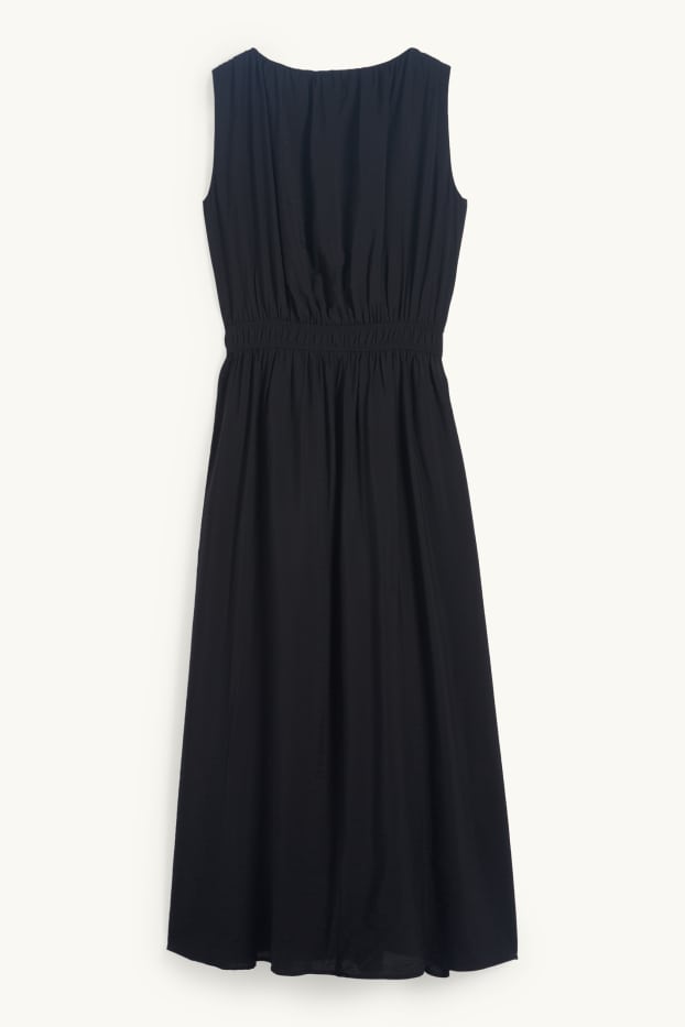 Damen - Fit & Flare Kleid - schwarz
