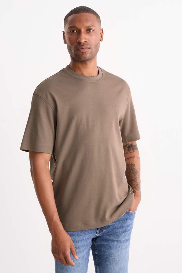 Herren - T-Shirt - Relaxed Fit - taupe