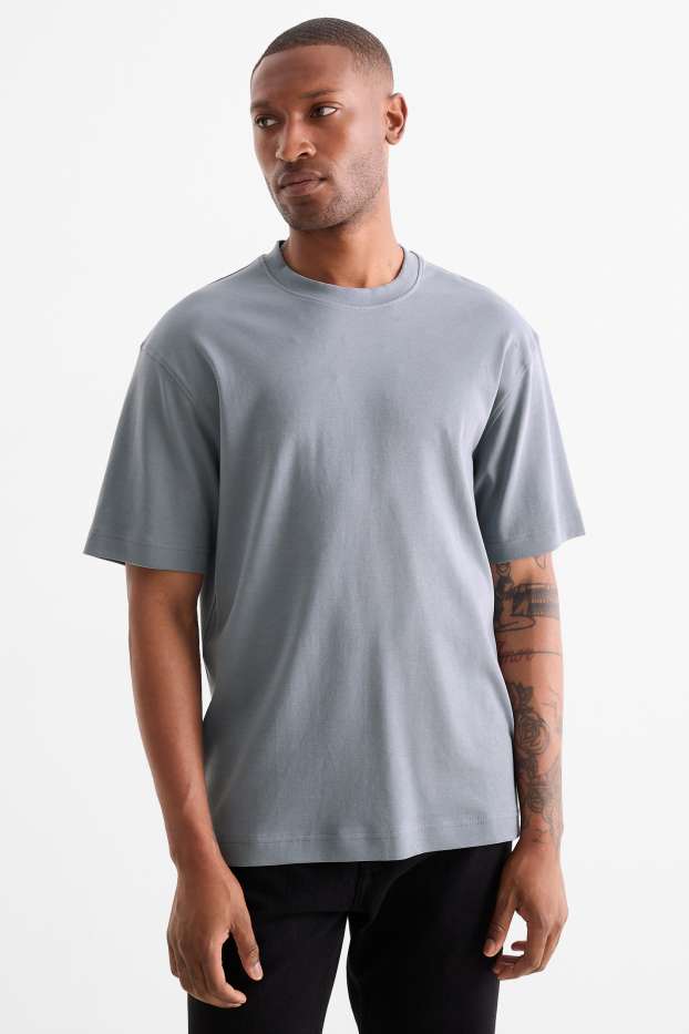 Hommes - T-shirt - relaxed fit - gris