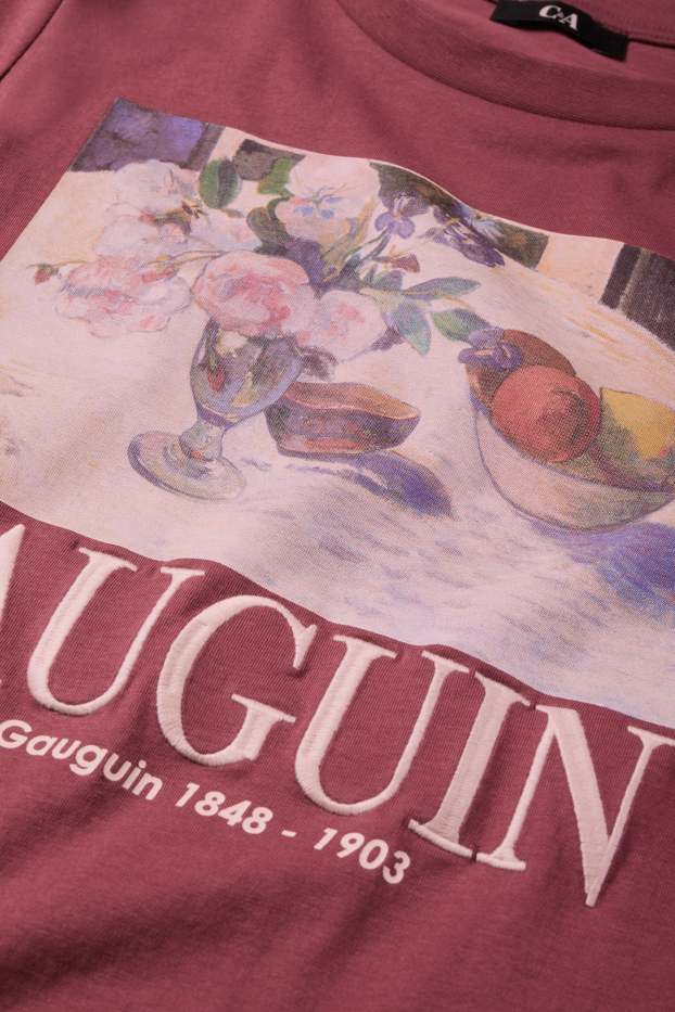 Femei - Tricou - supradimensionat - Paul Gauguin - bordo