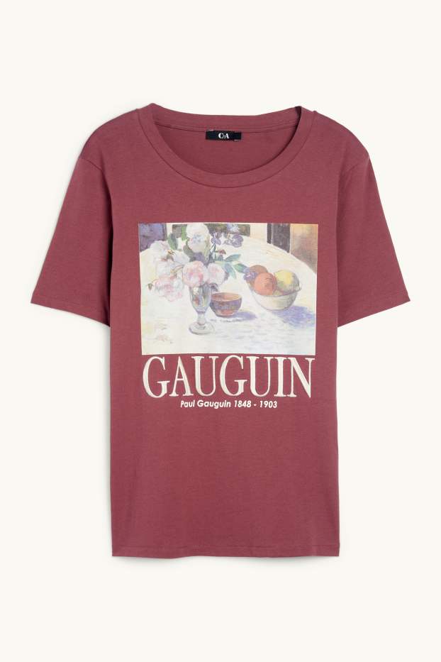 Femei - Tricou - supradimensionat - Paul Gauguin - bordo