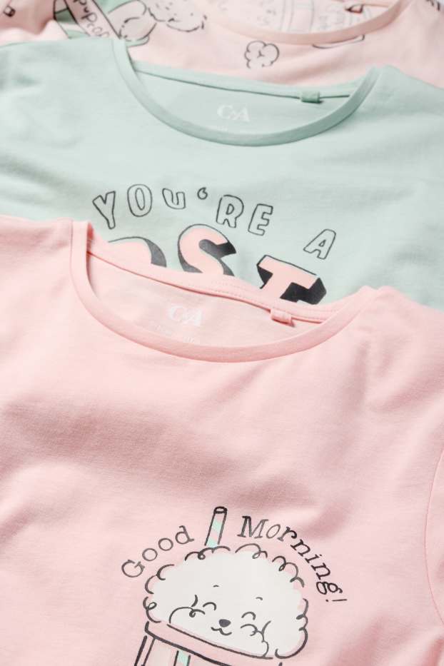 Nena - Paquet de 3 - cadell i crispetes - pijama - 6 peces - rosa