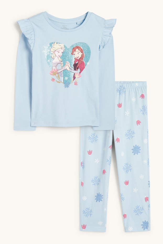 Children Girls - Frozen - pyjamas - 2 piece - light blue