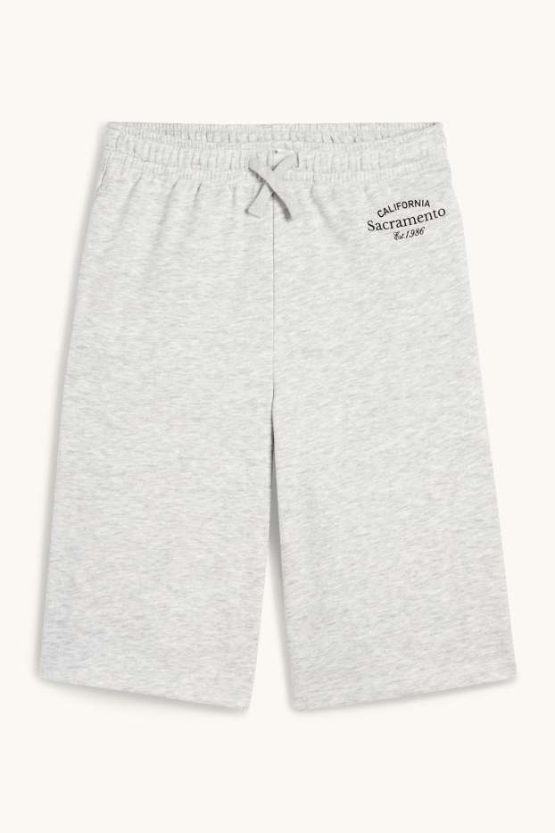 Enfants filles - Sacramento - short en molleton - gris clair chiné