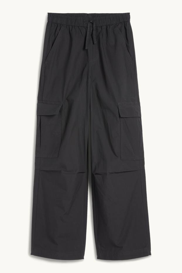Children Girls - Cargo trousers - black
