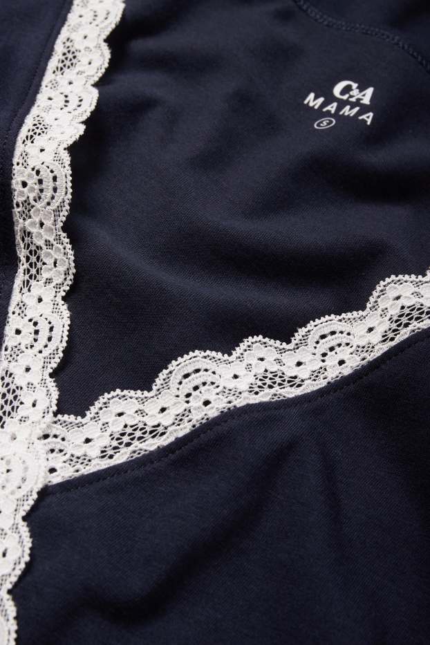 Femmes - Chemise de nuit d'allaitement - bleu foncé