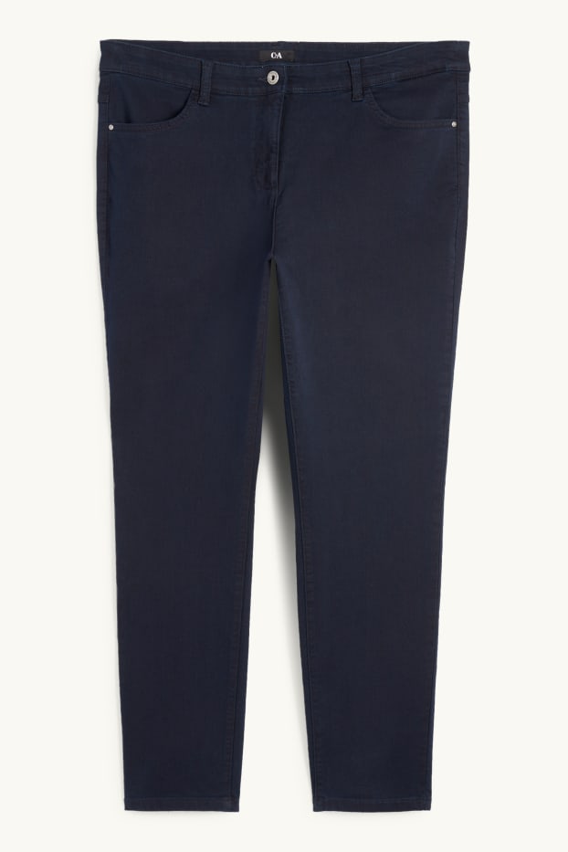 Women - Slim jeans - mid-rise waist - dark blue
