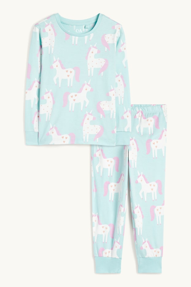 Nena - Unicorn - pijama - 2 peces - verd menta