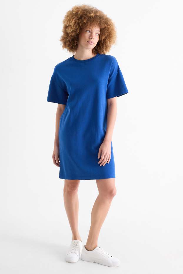 Femmes - Robe-T-shirt - bleu