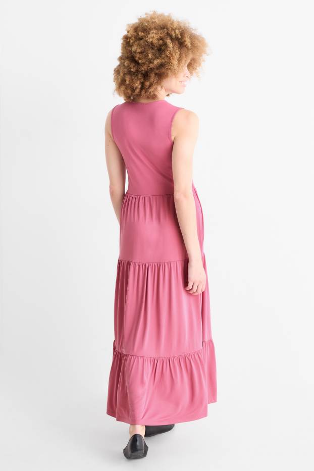 Femmes - Robe évasée - rose foncé