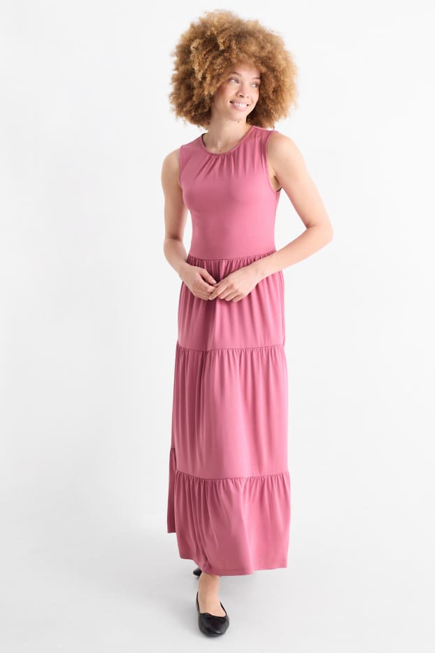 Femmes - Robe évasée - rose foncé