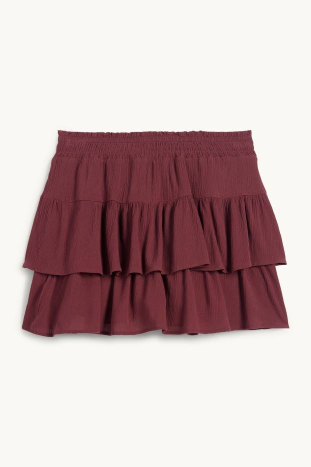 Dámské - Sukně skort - bordeaux