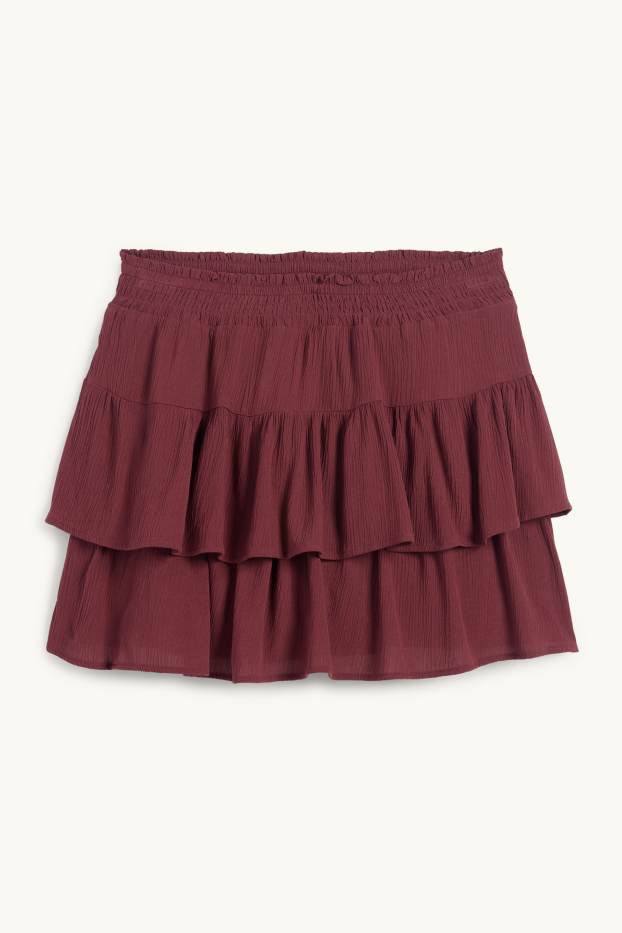 Dámské - Sukně skort - bordeaux