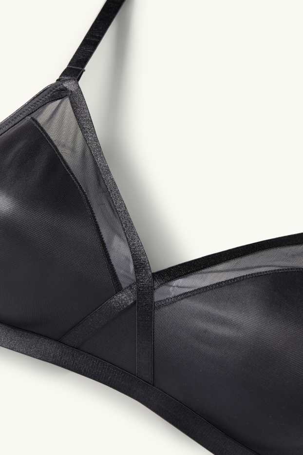 Damen - BH ohne Bügel - unwattiert - schwarz