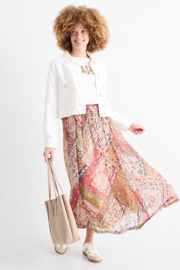 Damen - Rock - gemustert - bunt