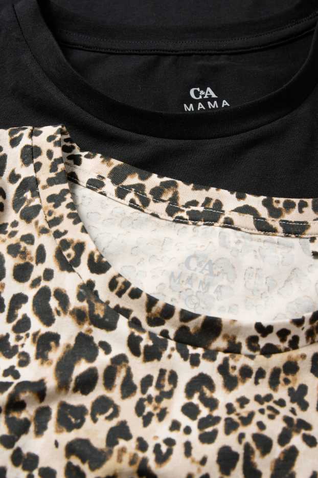 Femmes - Lot de 2 - T-shirt d’allaitement - noir / beige