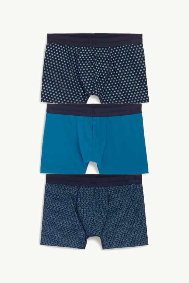 Home - Paquet de 3 - calçotets trunk - blau fosc
