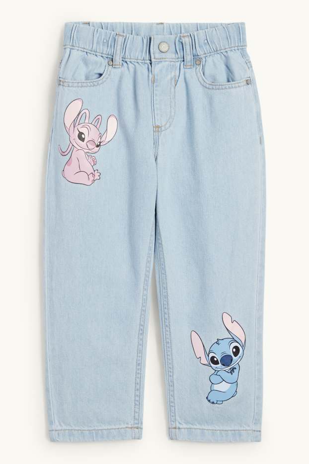 Kinder Mädchen - Lilo & Stitch - Relaxed Jeans - hellblau