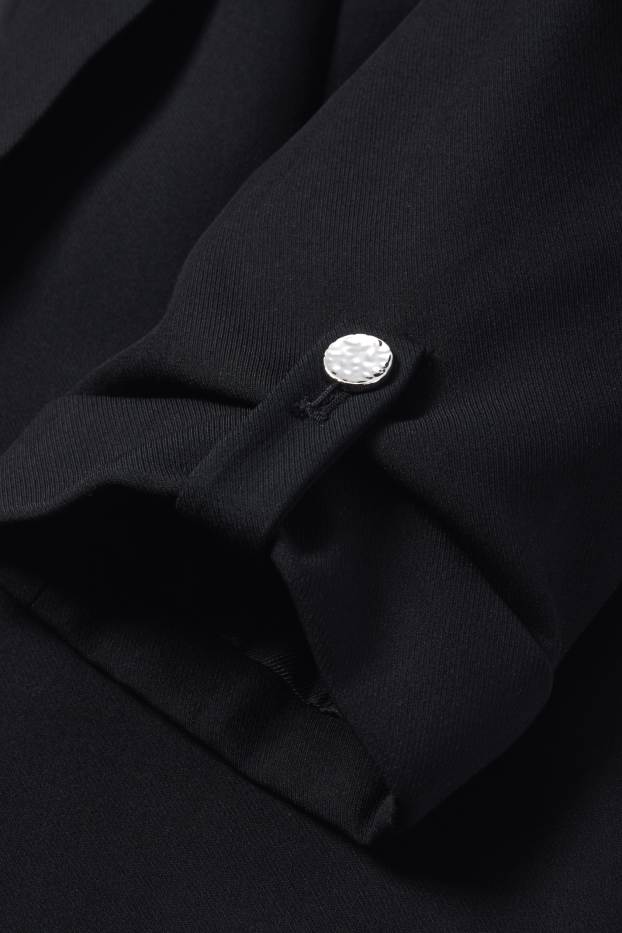 Women - Long blazer- regular fit - black
