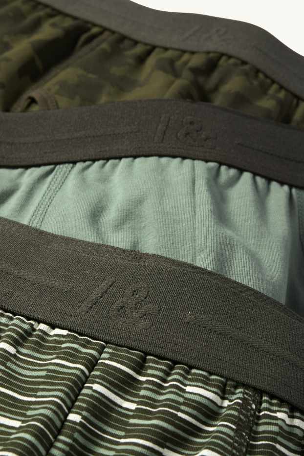 Hommes - Lot de 3 - boxers - vert