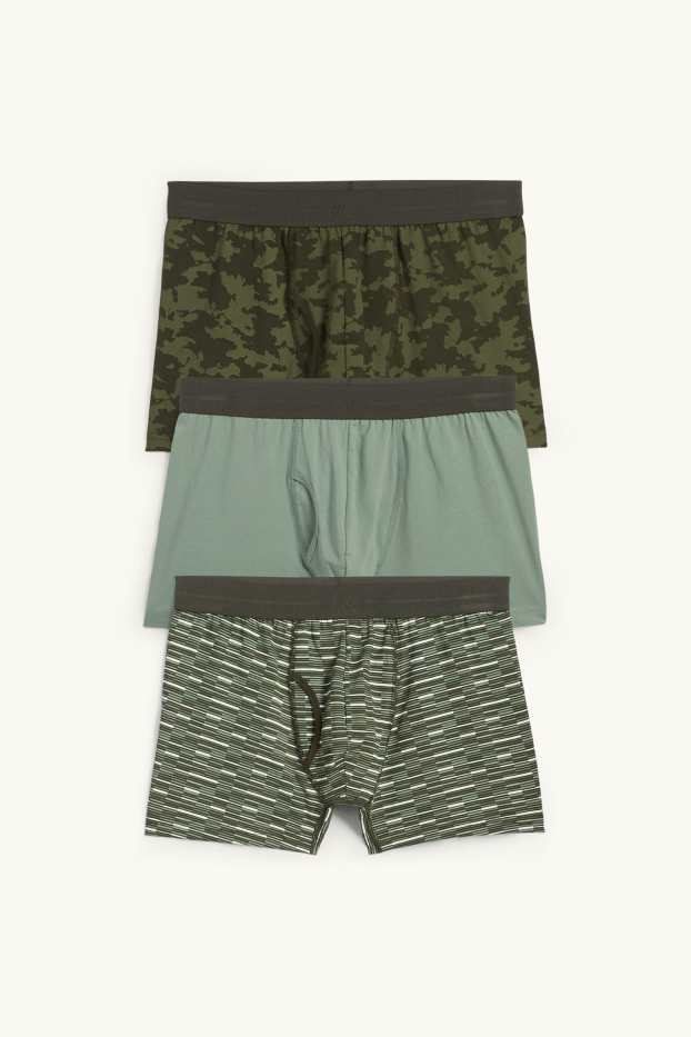 Hommes - Lot de 3 - boxers - vert