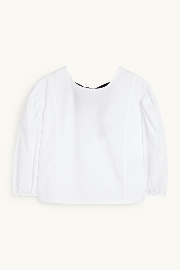 Donna - Blusa corta - bianco
