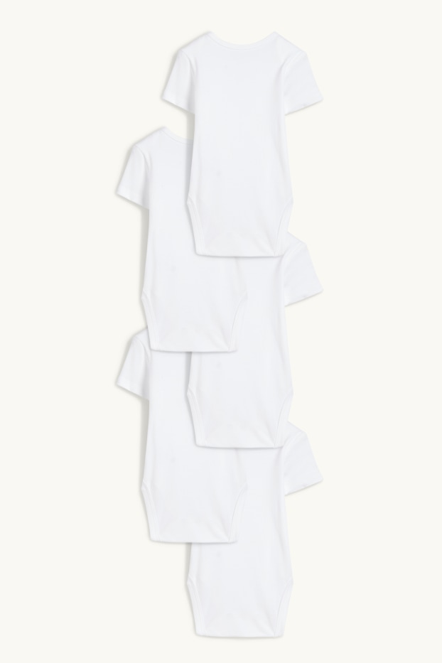 Unisex - Paquet de 5 - bodi per a nadó - blanc