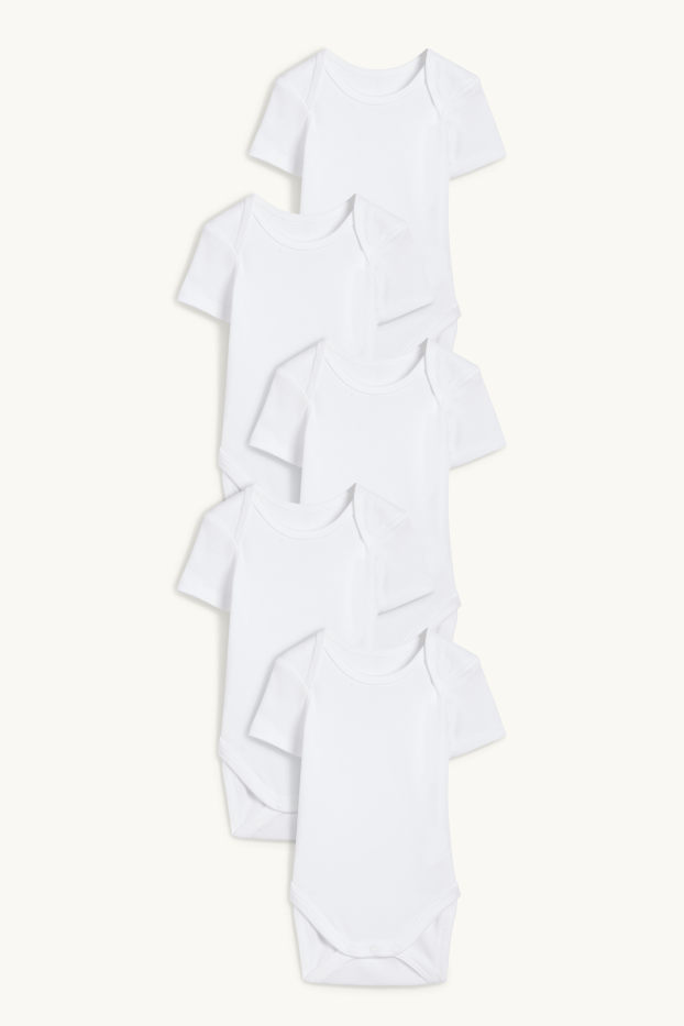 Unisex - Paquet de 5 - bodi per a nadó - blanc