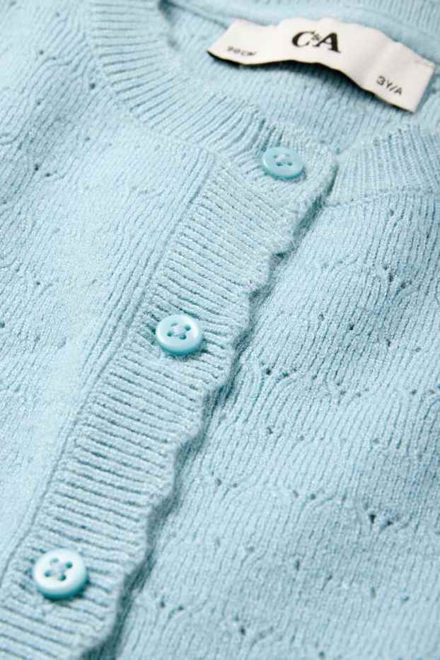 Kinder Mädchen - Strickjacke - blau