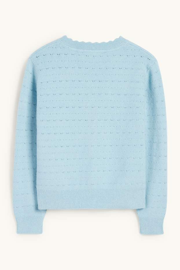 Kinder Mädchen - Strickjacke - blau