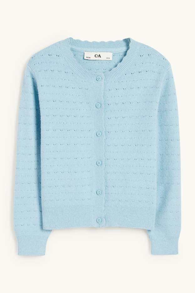 Kinder Mädchen - Strickjacke - blau