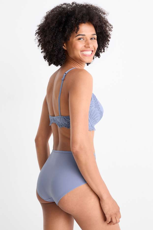 Women - Underwire bra - FULL COVERAGE - padded - blue