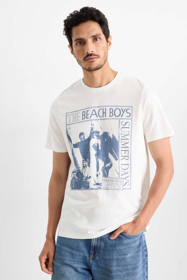 Heren - T-shirt - regular fit - Beach Boys - wit