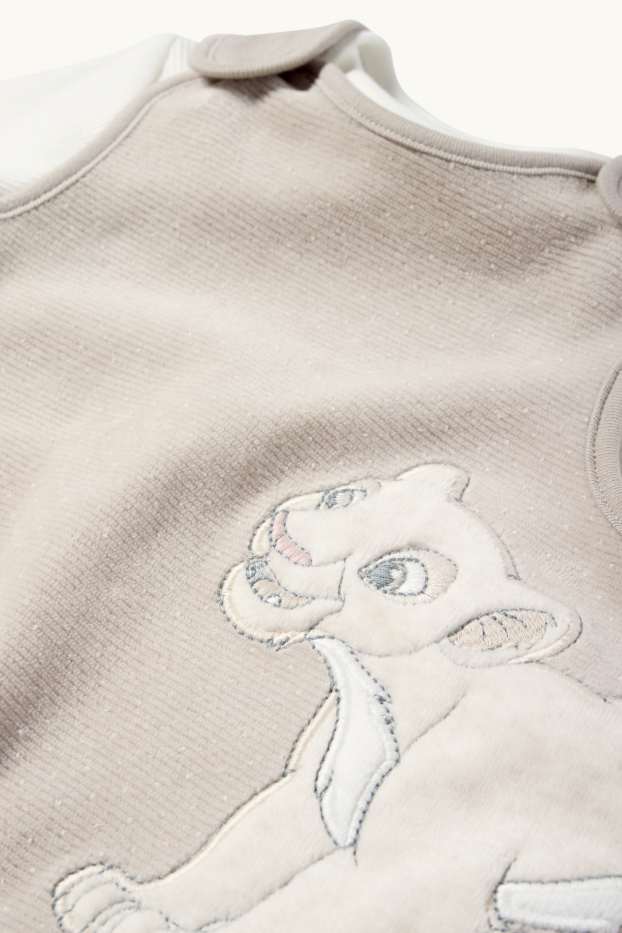 Baby Boys - The Lion King - romper set - ribbed - 2 piece - beige
