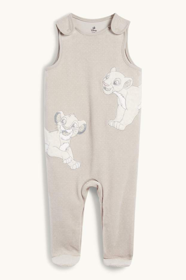 Baby Boys - The Lion King - romper set - ribbed - 2 piece - beige